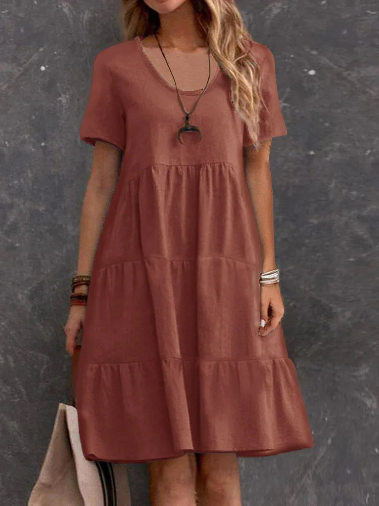 Summer New Women's Casual Dresses Women Elegant Vestidos Midi Kadın Elbisesi Yazlık Платье Летнее Женское Robe