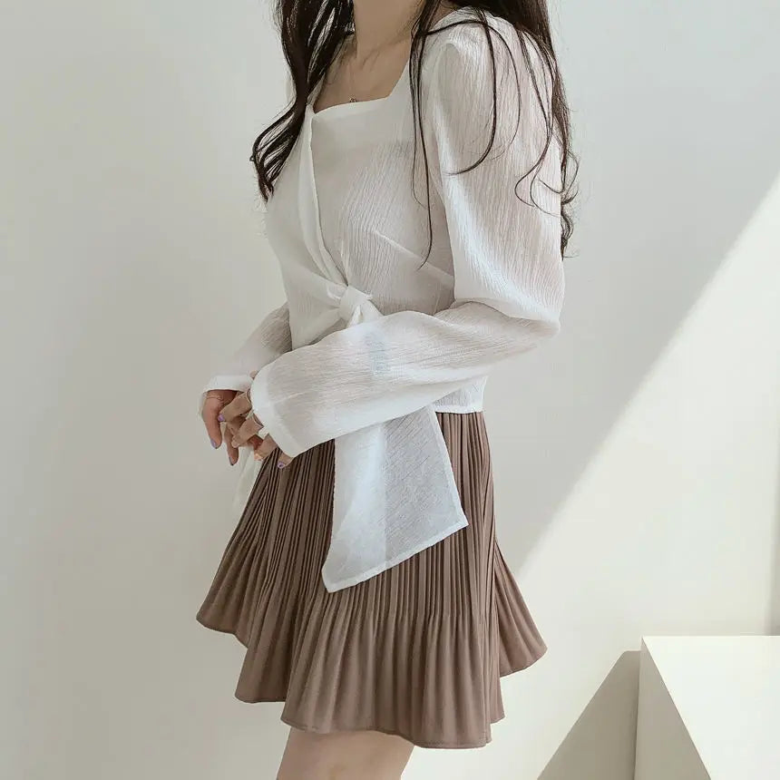 Summer Shirts for Women Youth Beautiful Korean Asymmetrical Casual Top Fashion Vintage Loose Blouse Woman New Collection 2025