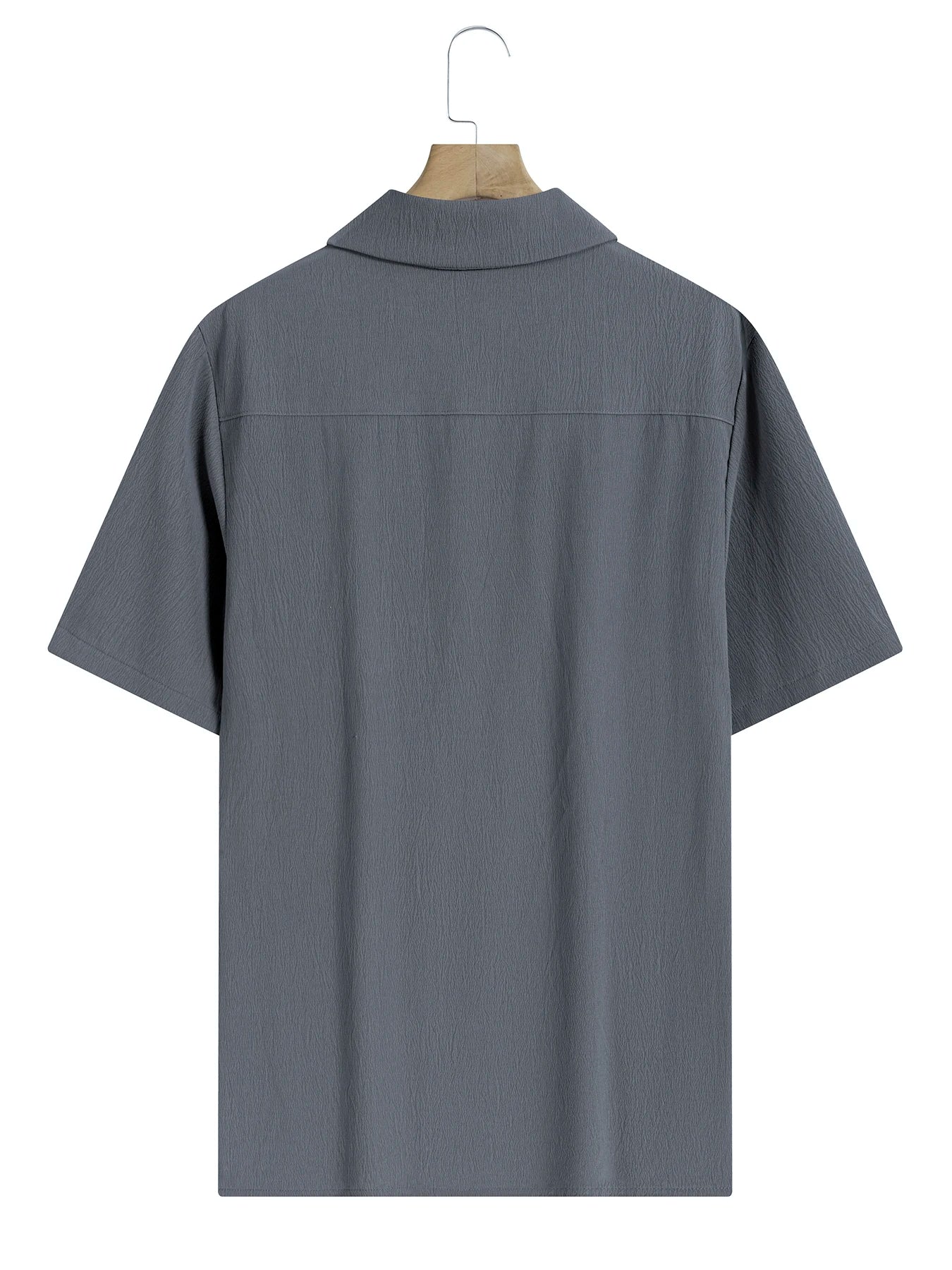 Summer Shirts for Men Casual Short Sleeved Shirts Breathable Solid Color Turn-Down Collar Formal Beach Shirts Male Clothing