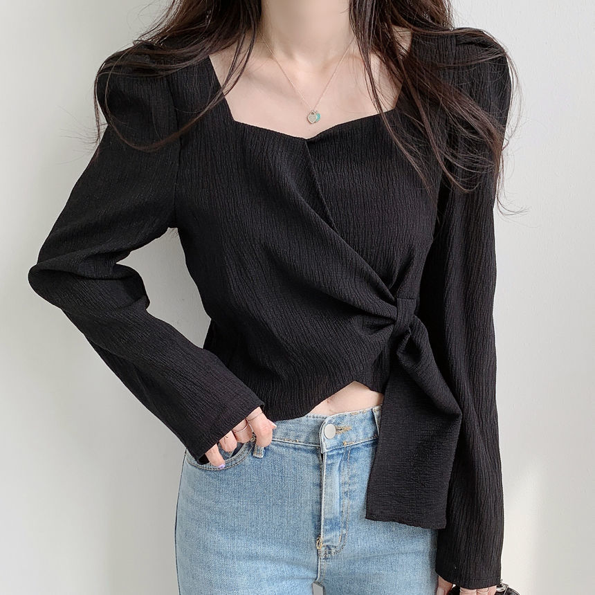 Summer Shirts for Women Youth Beautiful Korean Asymmetrical Casual Top Fashion Vintage Loose Blouse Woman New Collection 2025