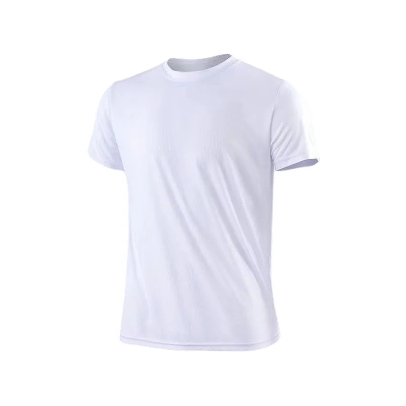 Summer Men Fashion Soild T-Shirt Short Sleeve Casual Gym T Shirts Oversized white Shirts Basketball Top Tees Men Clothing