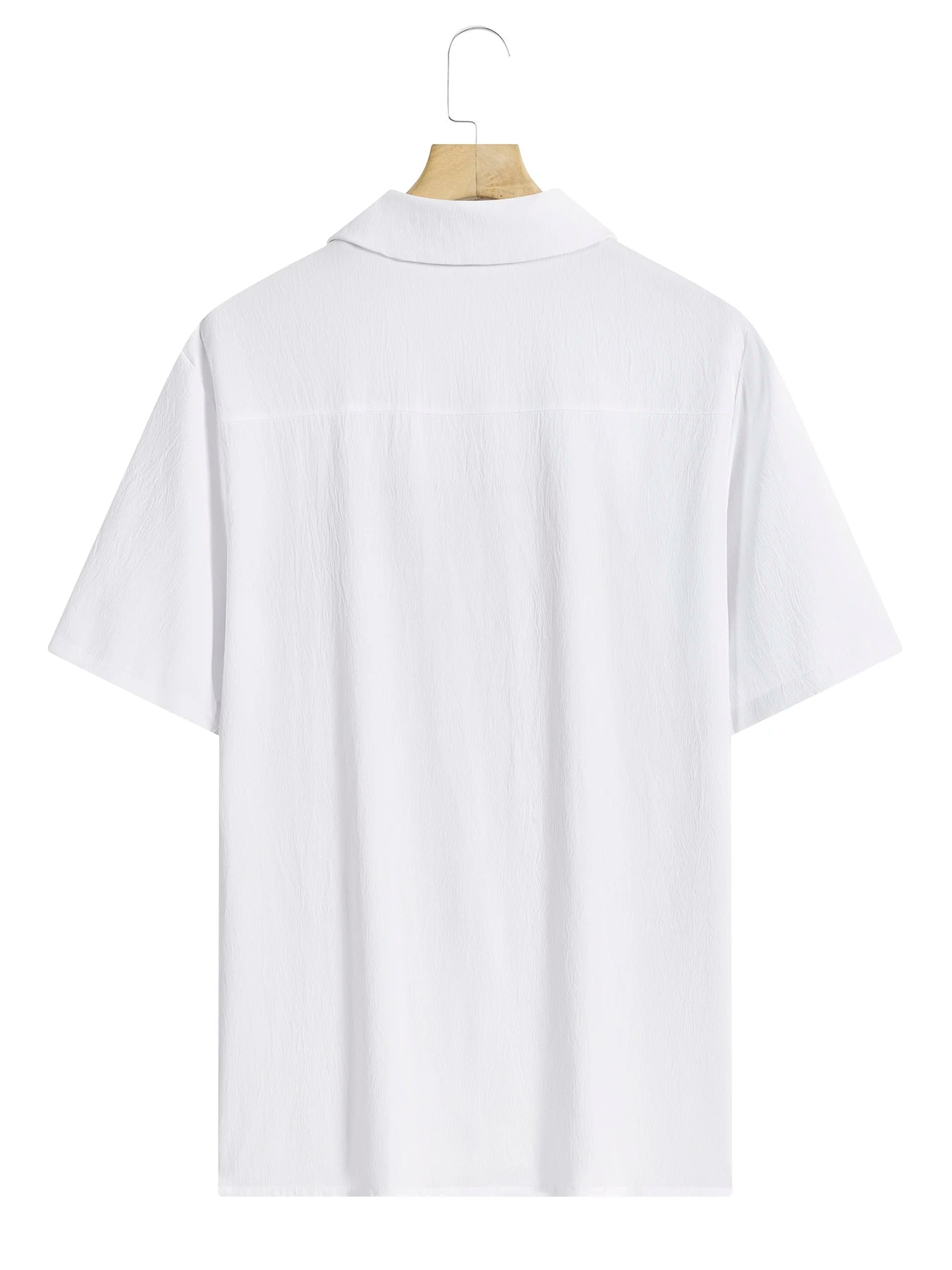 Summer Shirts for Men Casual Short Sleeved Shirts Breathable Solid Color Turn-Down Collar Formal Beach Shirts Male Clothing