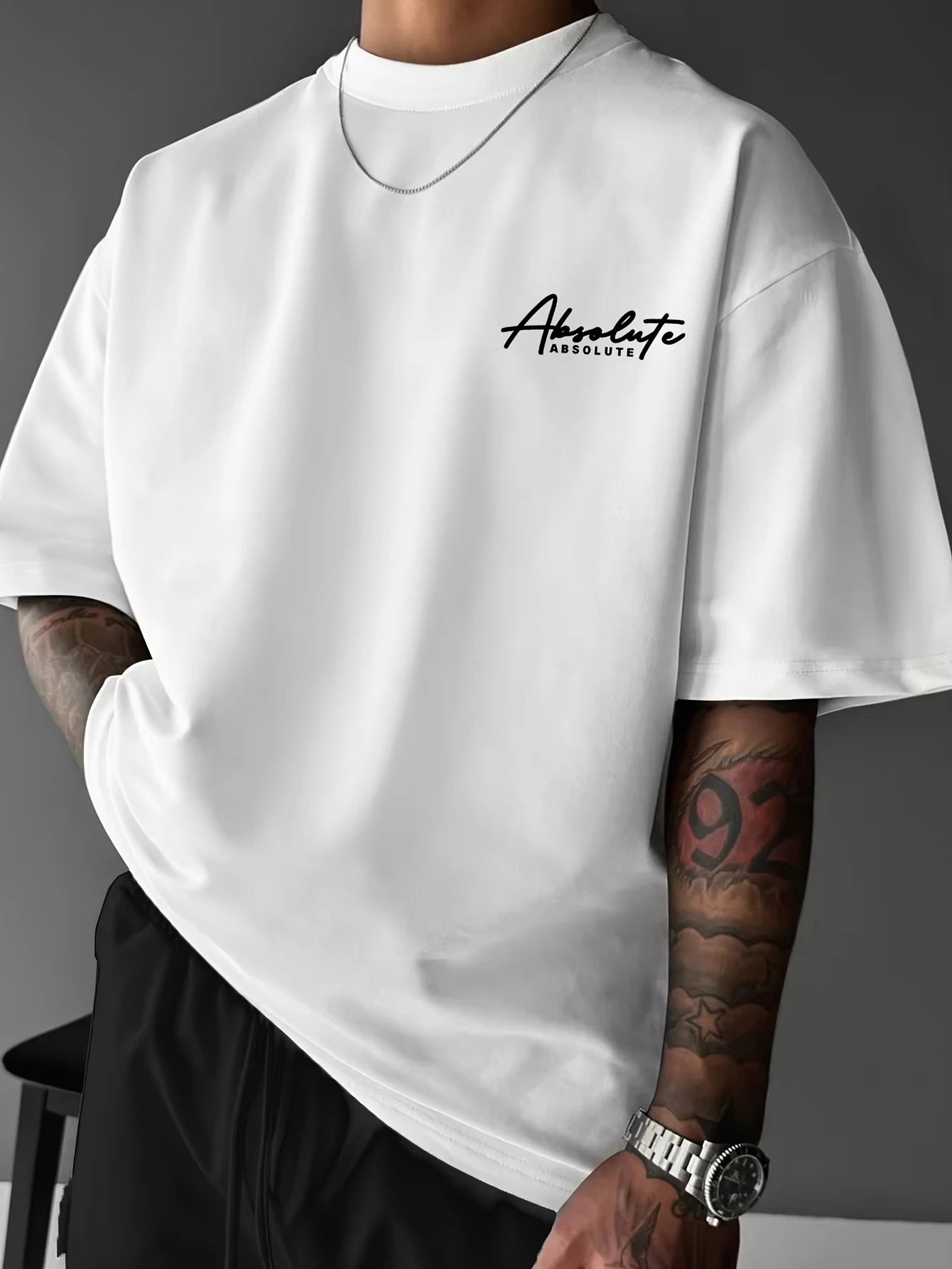 Men's Summer Fashion Brand Clothing Casual Business Shorts Loose Sleeve Versatile Round Neck T-Shirt Breathable T-Shirt