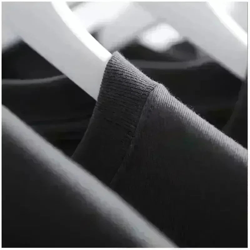 Men's Summer Fashion Brand Clothing Casual Business Shorts Loose Sleeve Versatile Round Neck T-Shirt Breathable T-Shirt