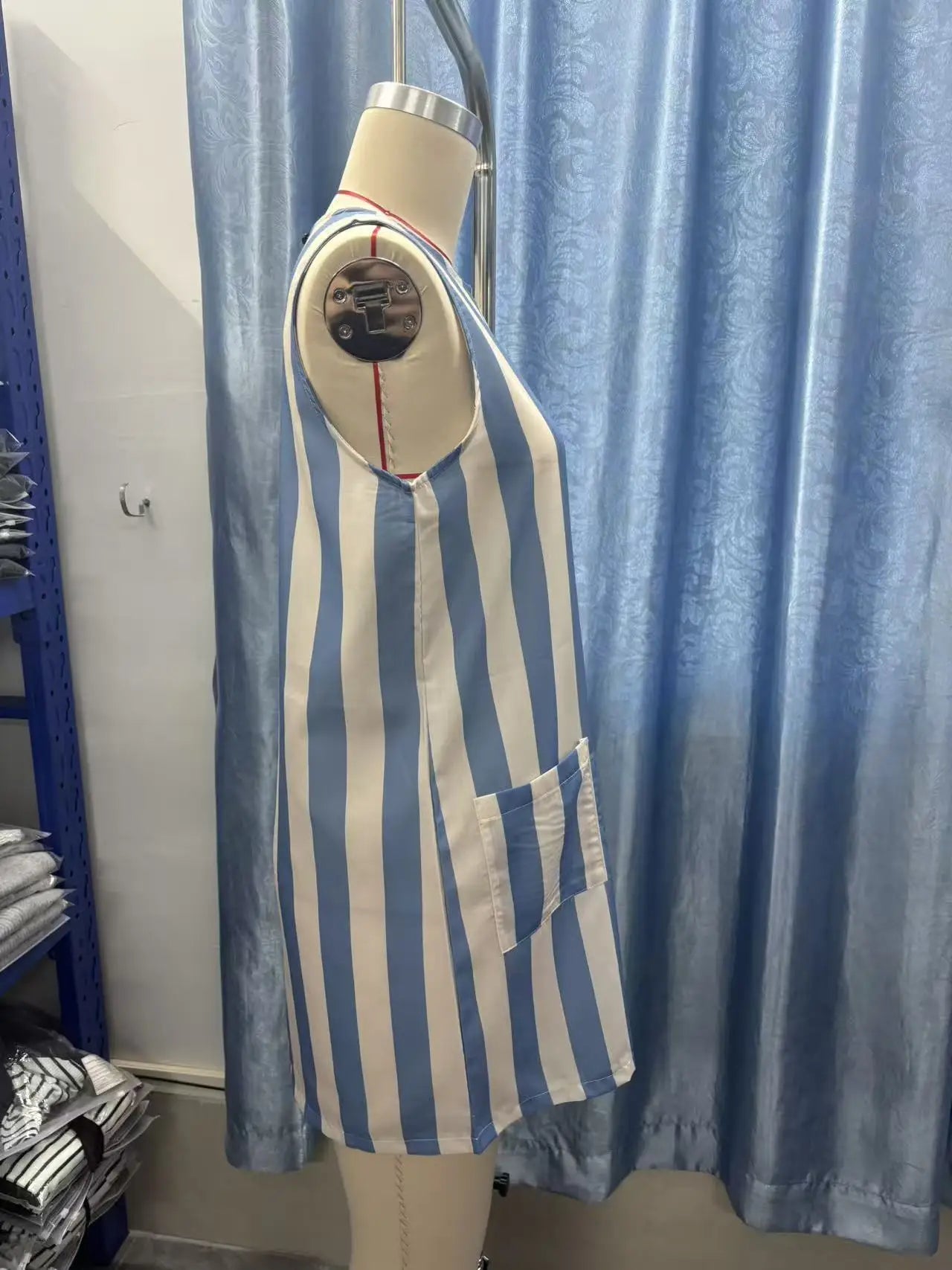 Women's Casual Dresses Woman Clothes Elegant Party Summer Dress Female Clothing Fashion Striped Sleeveless Round-neck Mini Dress