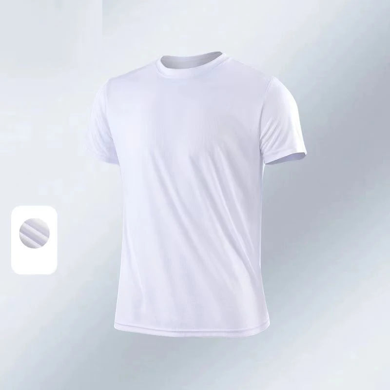 Summer Men Fashion Soild T-Shirt Short Sleeve Casual Gym T Shirts Oversized white Shirts Basketball Top Tees Men Clothing
